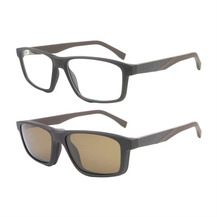 Unisex Super Light Rectangle Clip On Sunglasses Optical Frames 490734